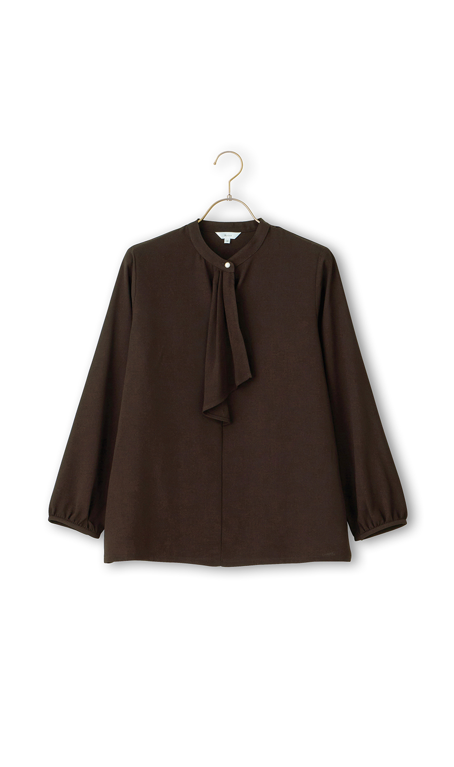 ボウタイブラウス【長袖】【WEB限定】 ブラウン S