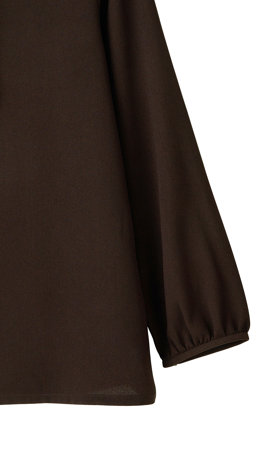 ボウタイブラウス【長袖】【WEB限定】 ブラウン S