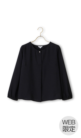 ■Pearl Button Blouse [Long Sleeve] [WEB Exclusive]
