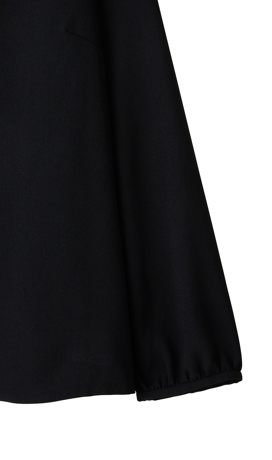 パール調ボタンブラウス【長袖】【WEB限定】 ブラック M