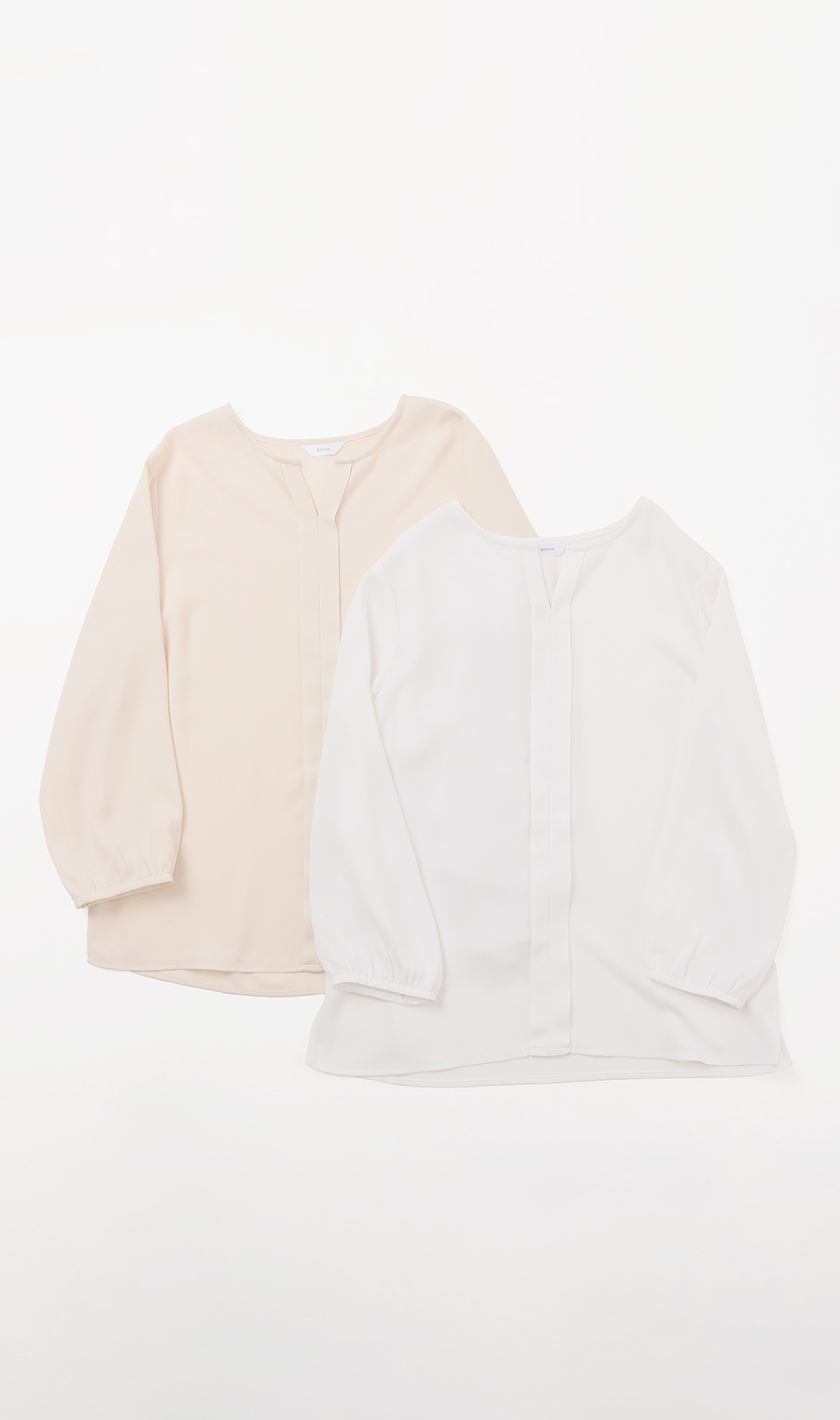 アウトシームブラウス【7分袖】【WEB限定】 ホワイト S