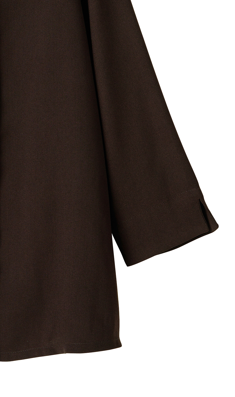 フロントピンタックブラウス【7分袖】【WEB限定】 ブラウン S