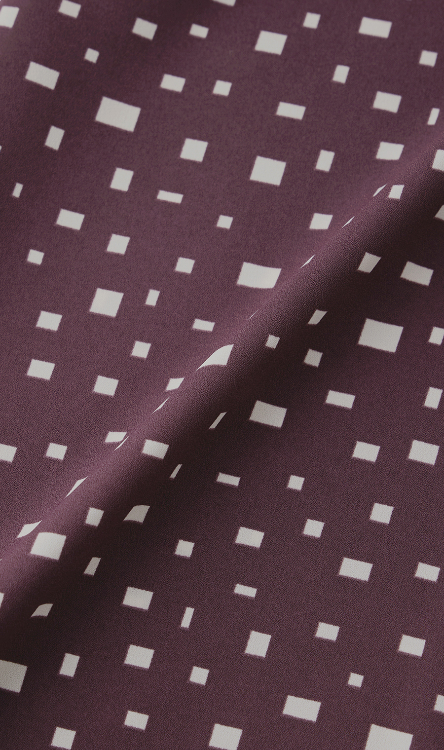 【週替わり_レディース】プリントバンドカラーリボンブラウス【長袖】 ワイン S