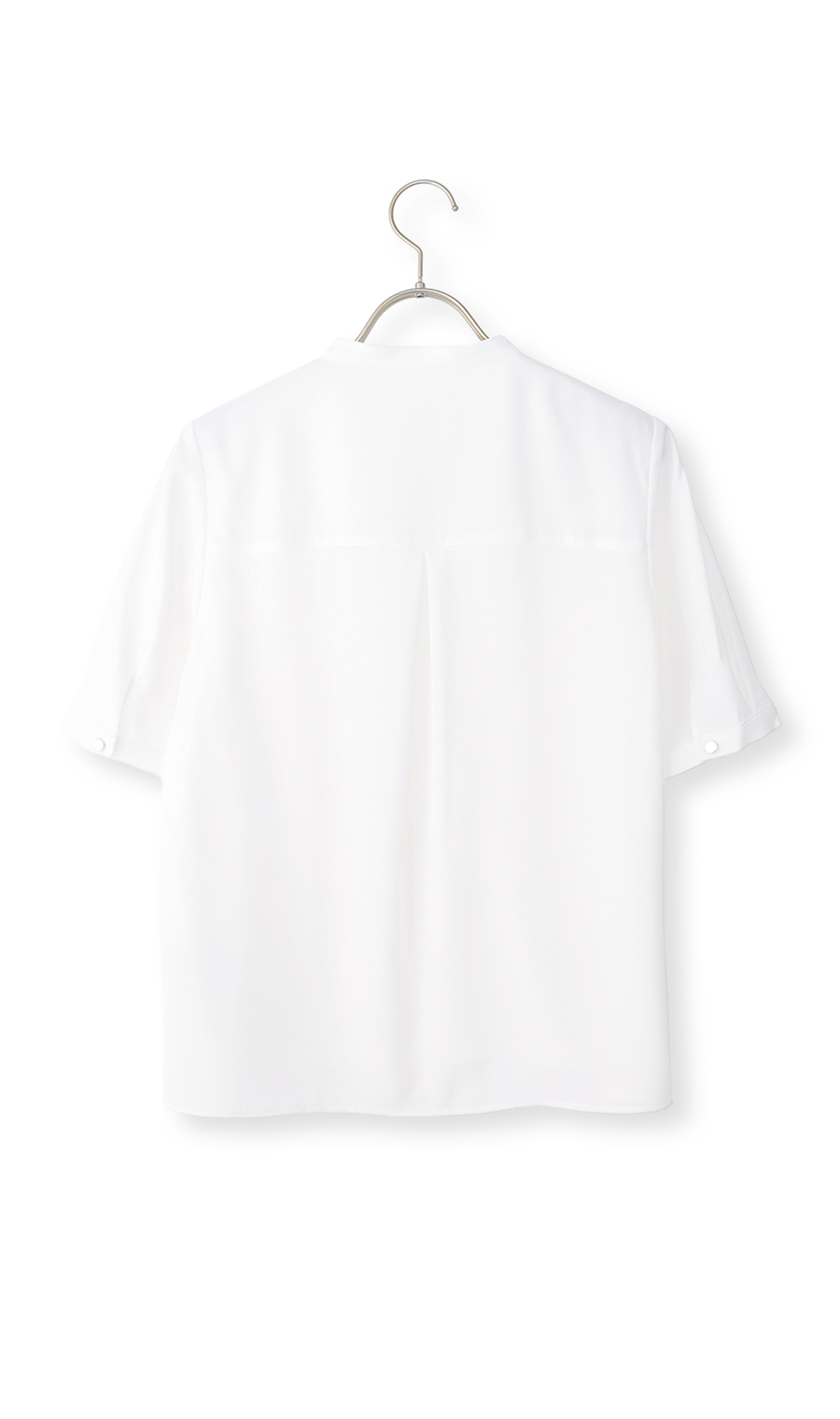 ピンタックブラウス【半袖】 ホワイト S