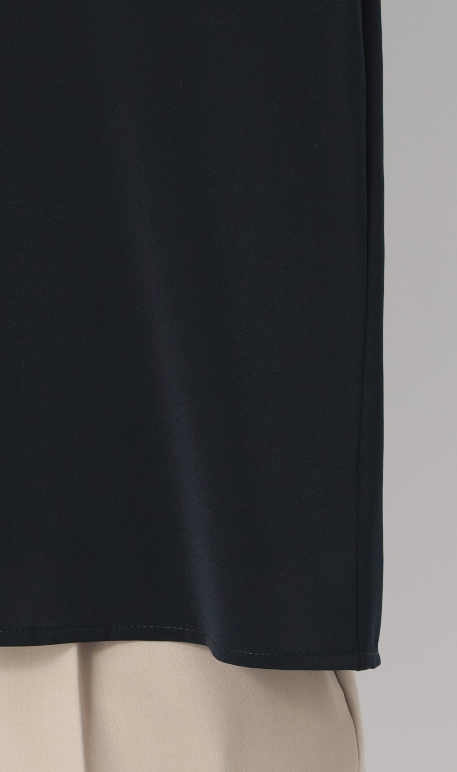 ピンタックブラウス【半袖】 ネイビー S