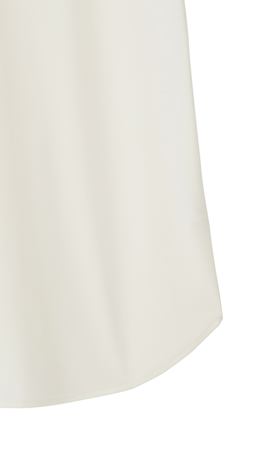 バンドカラースキッパーブラウス《フレンチスリーブ》 ホワイト M