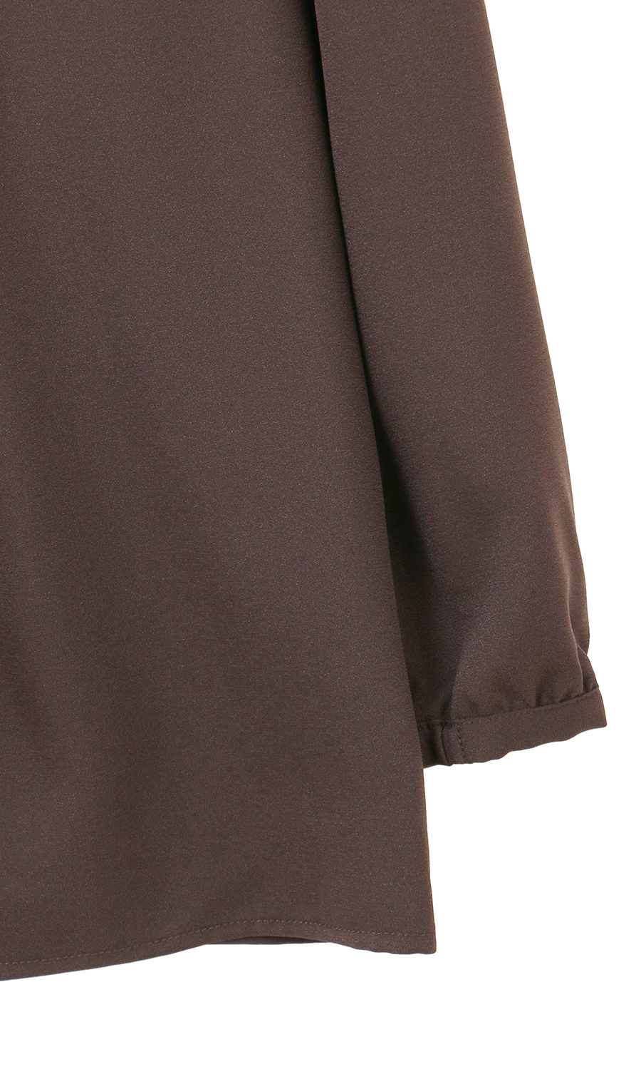 名品アクセサリー付きボウタイブラウス【4WAY】【9分袖】 ブラウン S