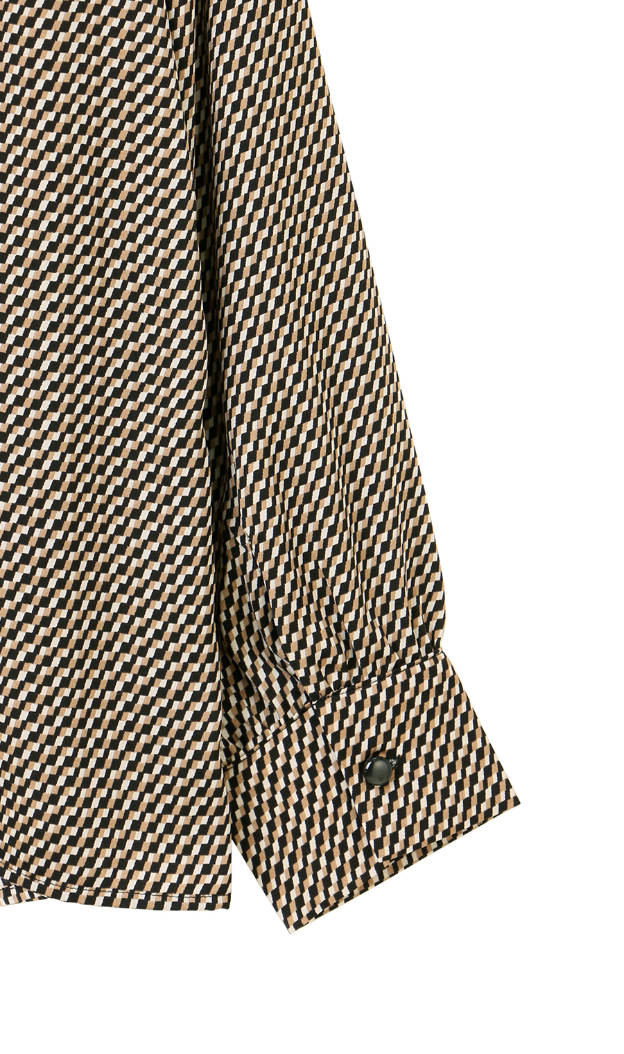 ボウタイブラウス【長袖】【2WAY】 ブラウン S