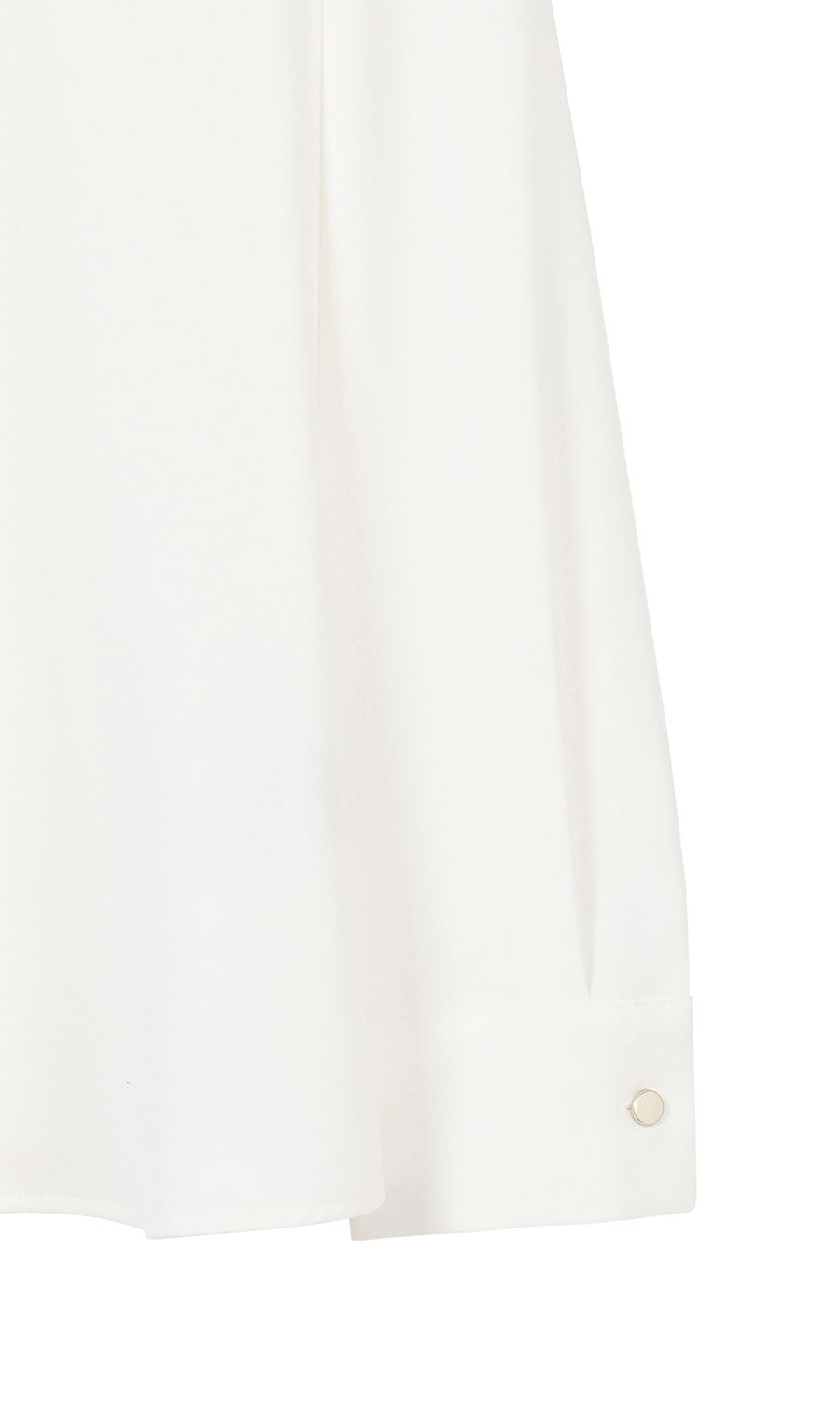 バンドカラー配色ブラウス【長袖】【WEB限定サイズあり】 ホワイト S