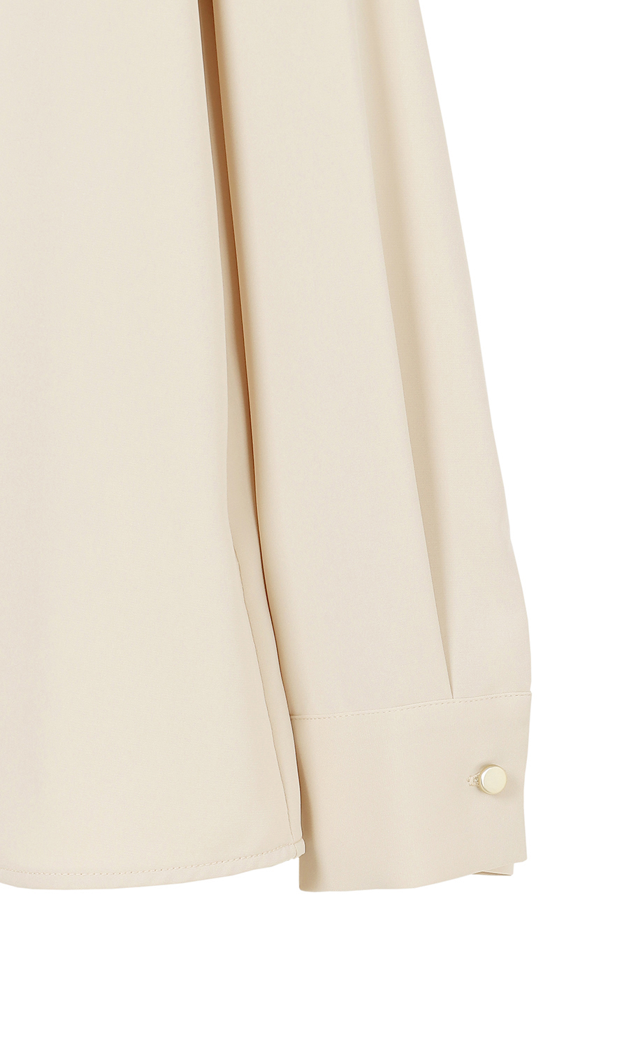 バンドカラー配色ブラウス【長袖】【WEB限定サイズあり】 ベージュ S