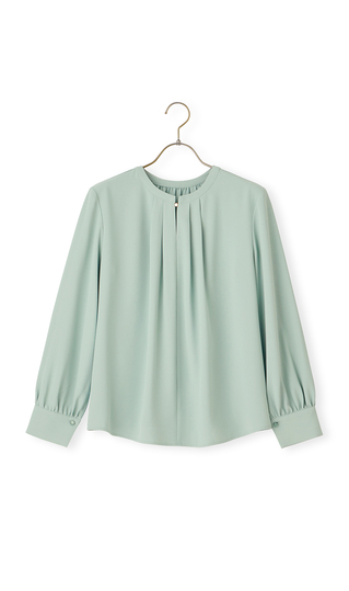 Crew neck blouse [2-way front and back] [Long sleeves] [Online-only sizes available]