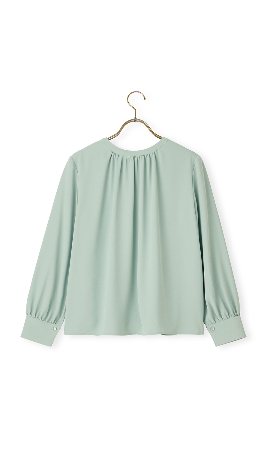 クルーネックブラウス【前後2WAY】【長袖】【WEB限定サイズあり】 ミント SS