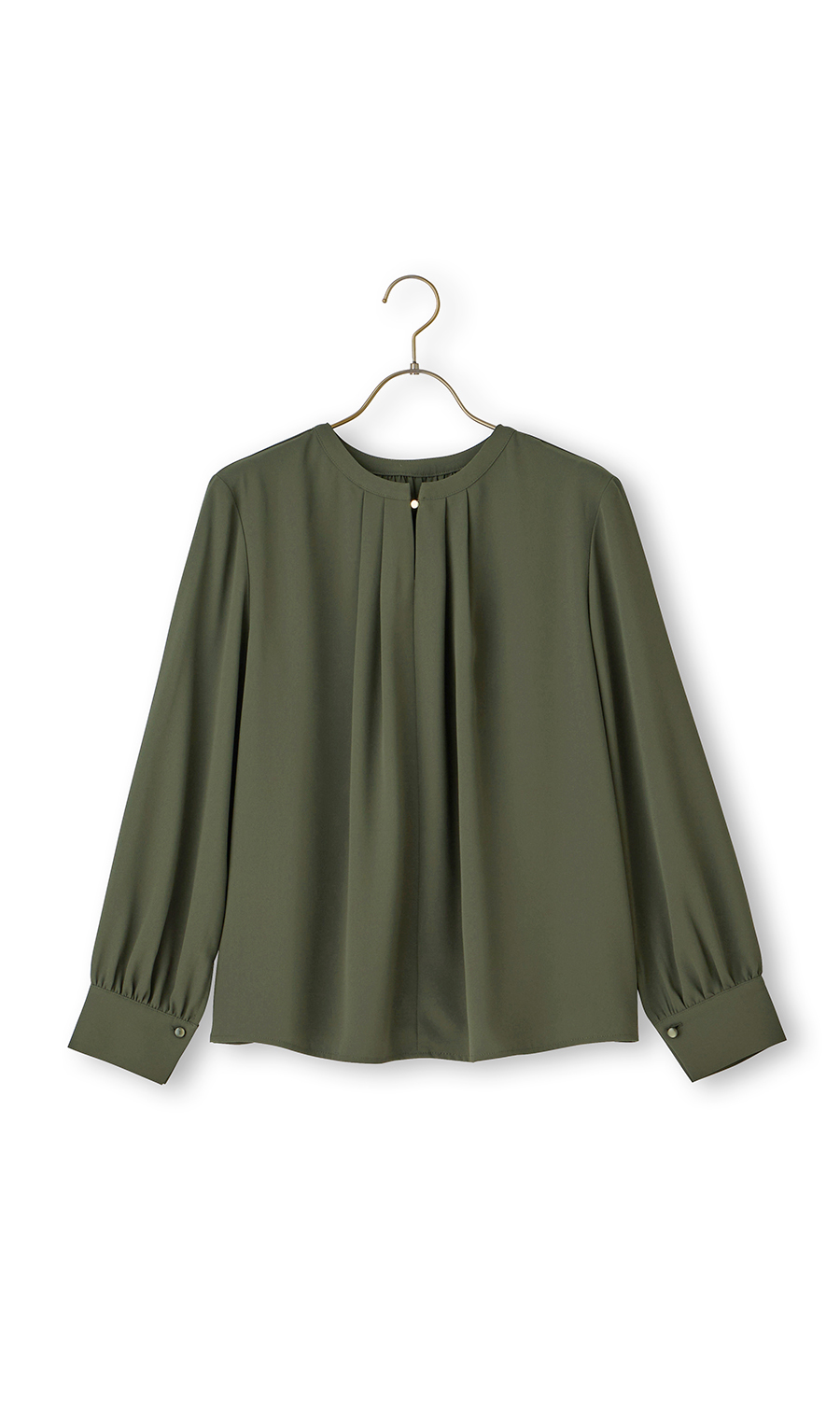 圓領罩衫 【前後2WAY】 【長袖】 【有WEB限定尺寸】 卡其色SS