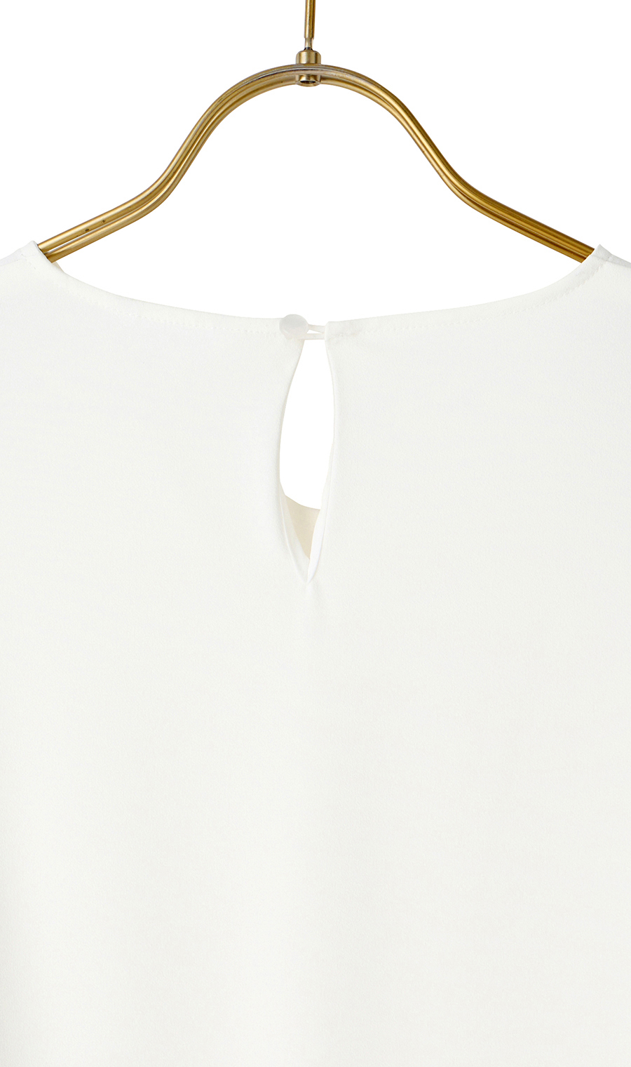 スカーフタイ付きVネックブラウス【2WAY】【長袖】 ホワイト S