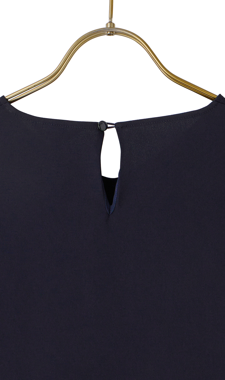 スカーフタイ付きVネックブラウス【2WAY】【長袖】 ネイビー S