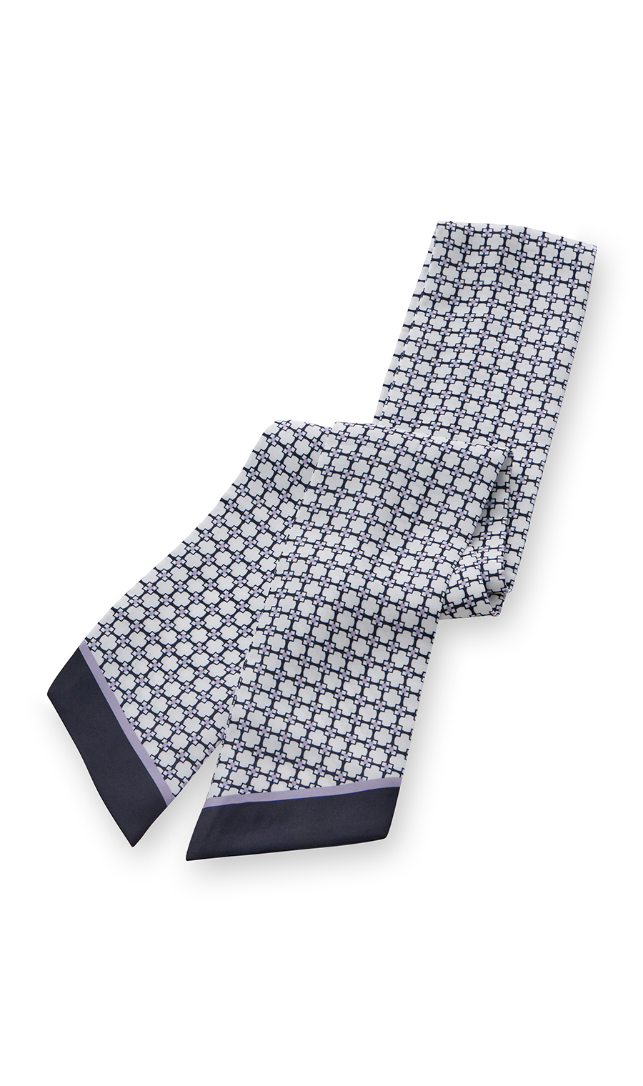 スカーフタイ付きVネックブラウス【2WAY】【長袖】 ネイビー S