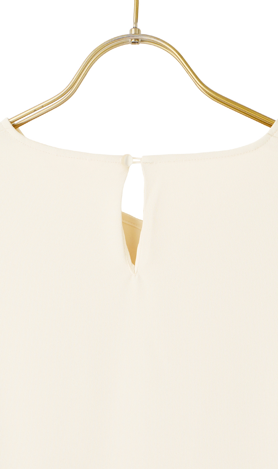 スカーフタイ付きVネックブラウス【2WAY】【長袖】 ベージュ S