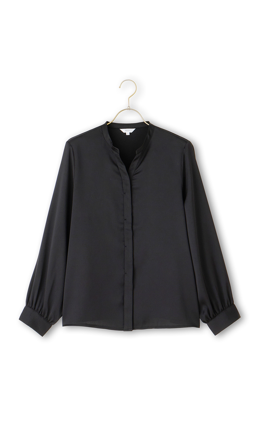 取り外しタイ付きブラウス【2WAY】【長袖】【WEB限定サイズあり】 ブラック S