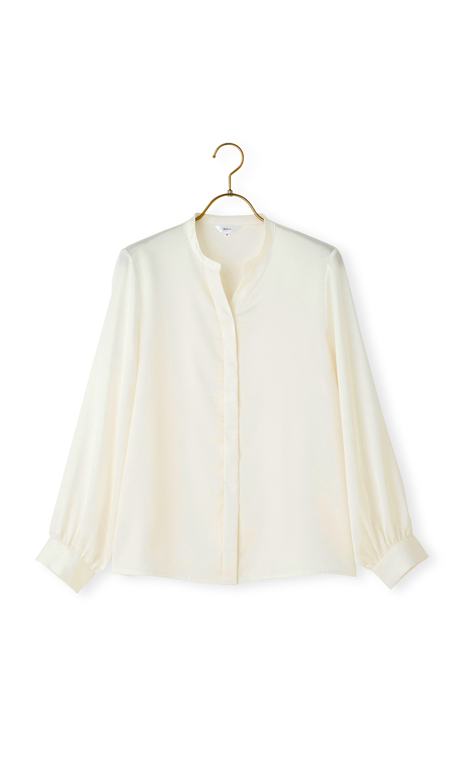 取り外しタイ付きブラウス【2WAY】【長袖】【WEB限定サイズあり】 ホワイト S