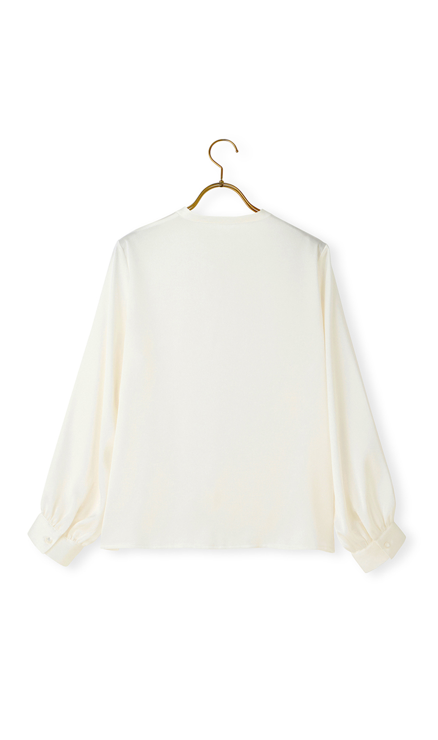 取り外しタイ付きブラウス【2WAY】【長袖】【WEB限定サイズあり】 ホワイト S