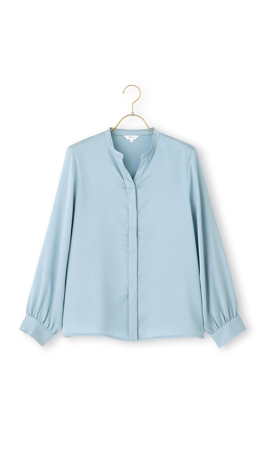 わちふぃーるど　スクエアブラウス　青 わちふぃーるど スクエアブラウス 青