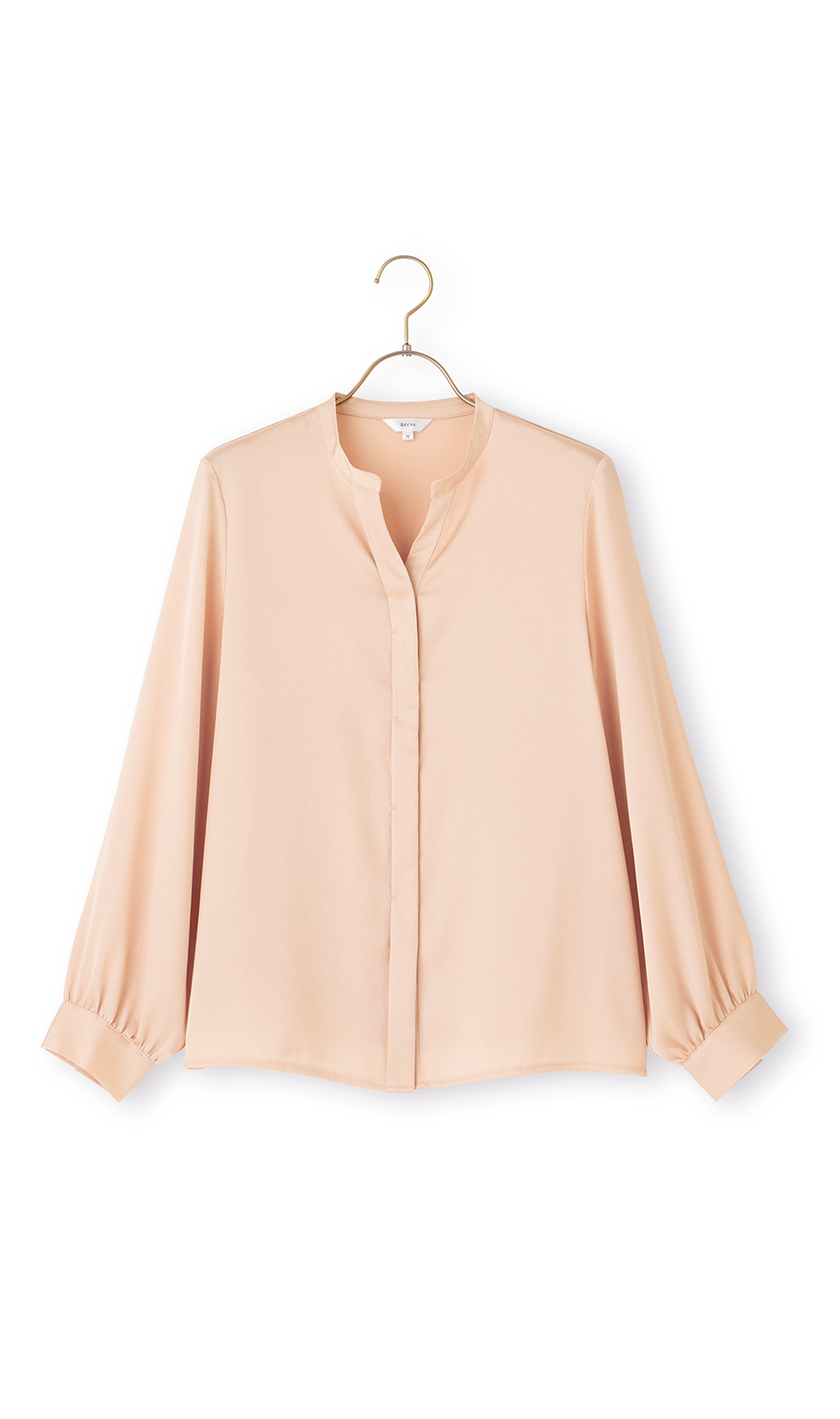 取り外しタイ付きブラウス【2WAY】【長袖】【WEB限定サイズあり】 ピンク S