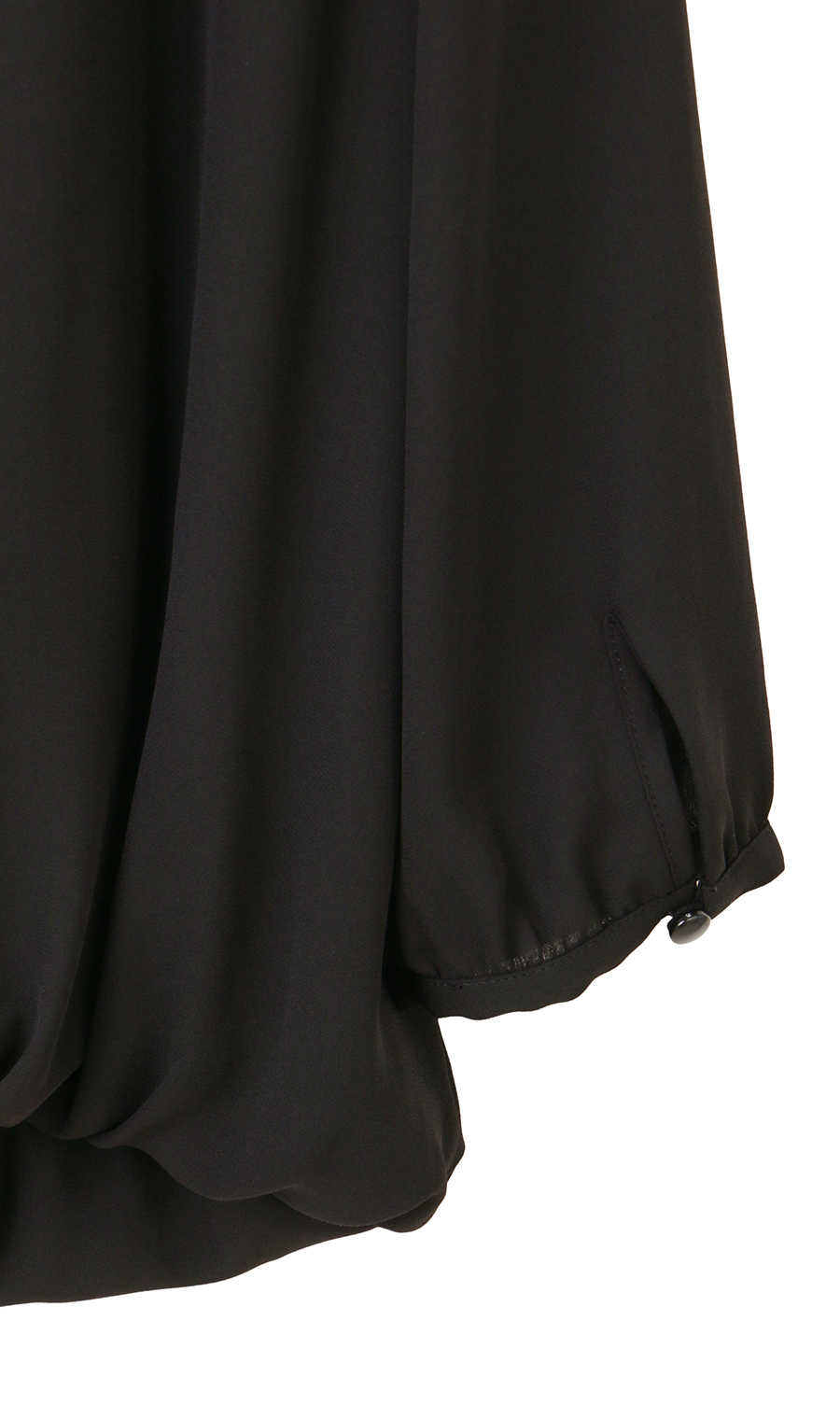 バルーンヘムブラウス【7分袖】 ブラック SS