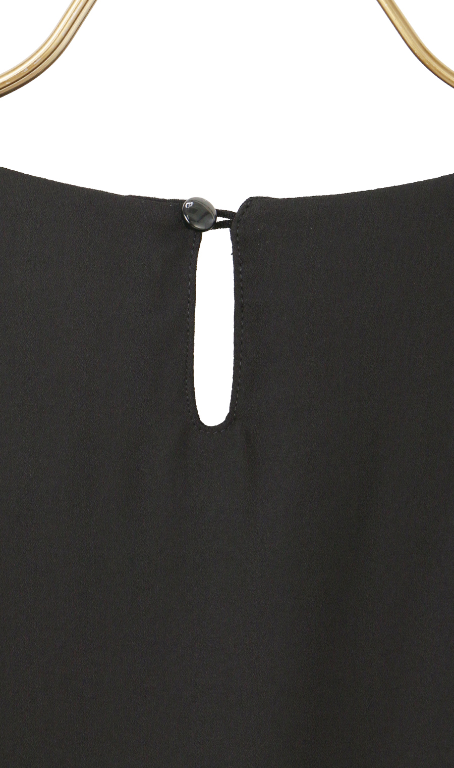 バルーンヘムブラウス【7分袖】 ブラック SS