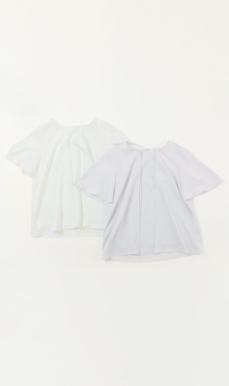 アクセサリー付きブラウス【2WAY】【半袖】 ホワイト S