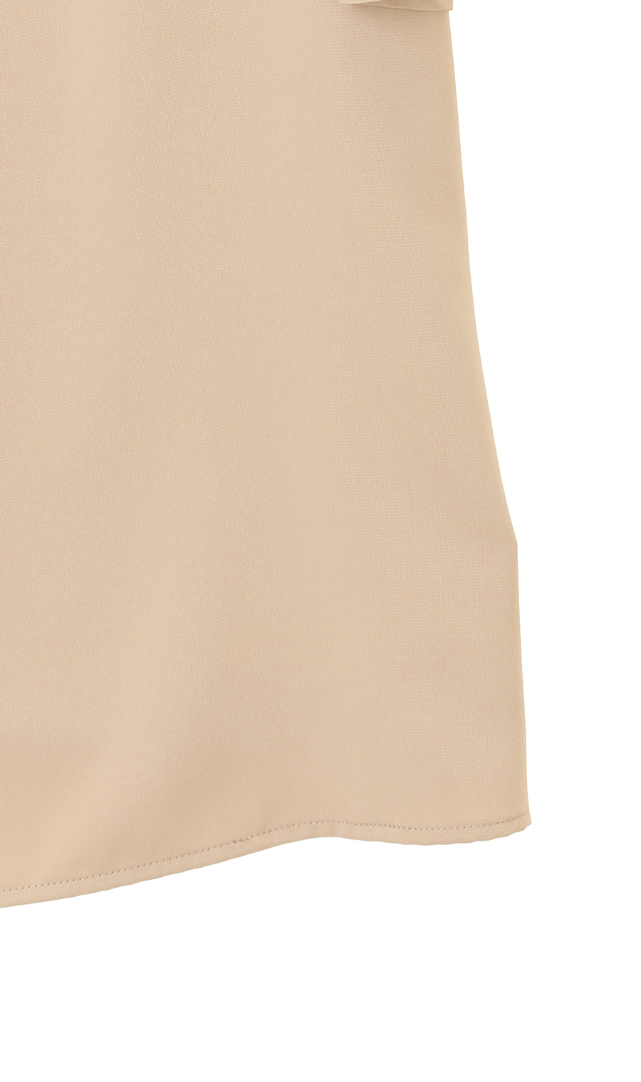 配色タイ付き2WAYブラウス【5分袖】 ベージュ S