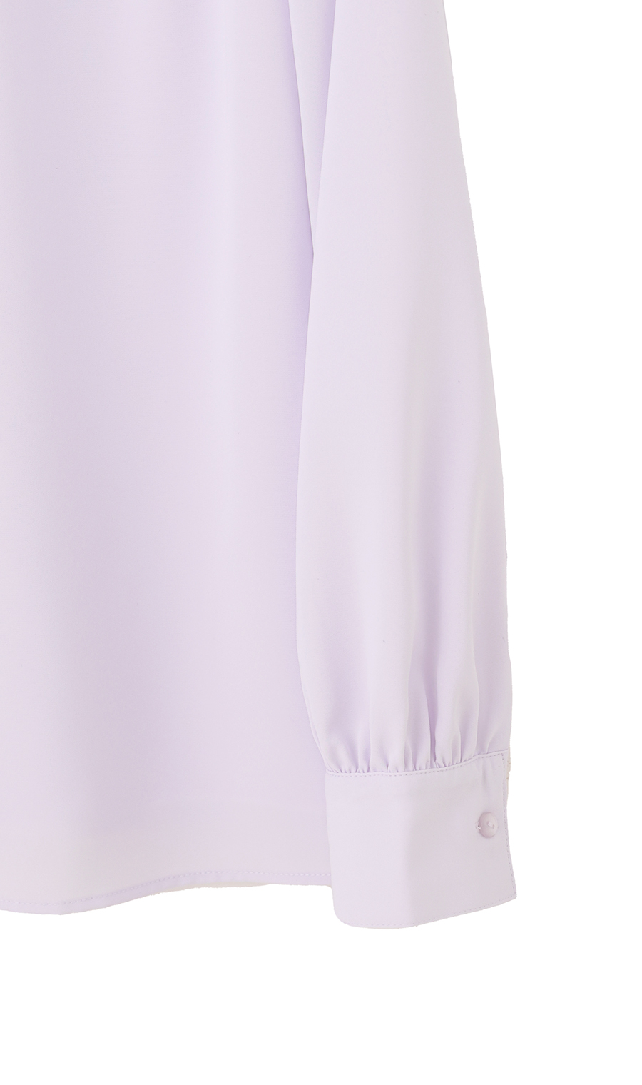 シャツ襟取り外しリボンブラウス【長袖】【2WAY】 ラベンダー S