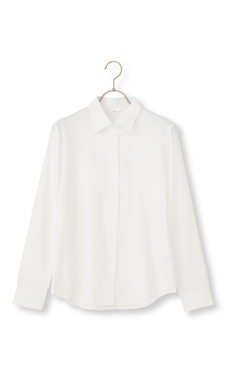 シャツ襟取り外しタイ付きブラウス【2WAY】【長袖】 ホワイト S