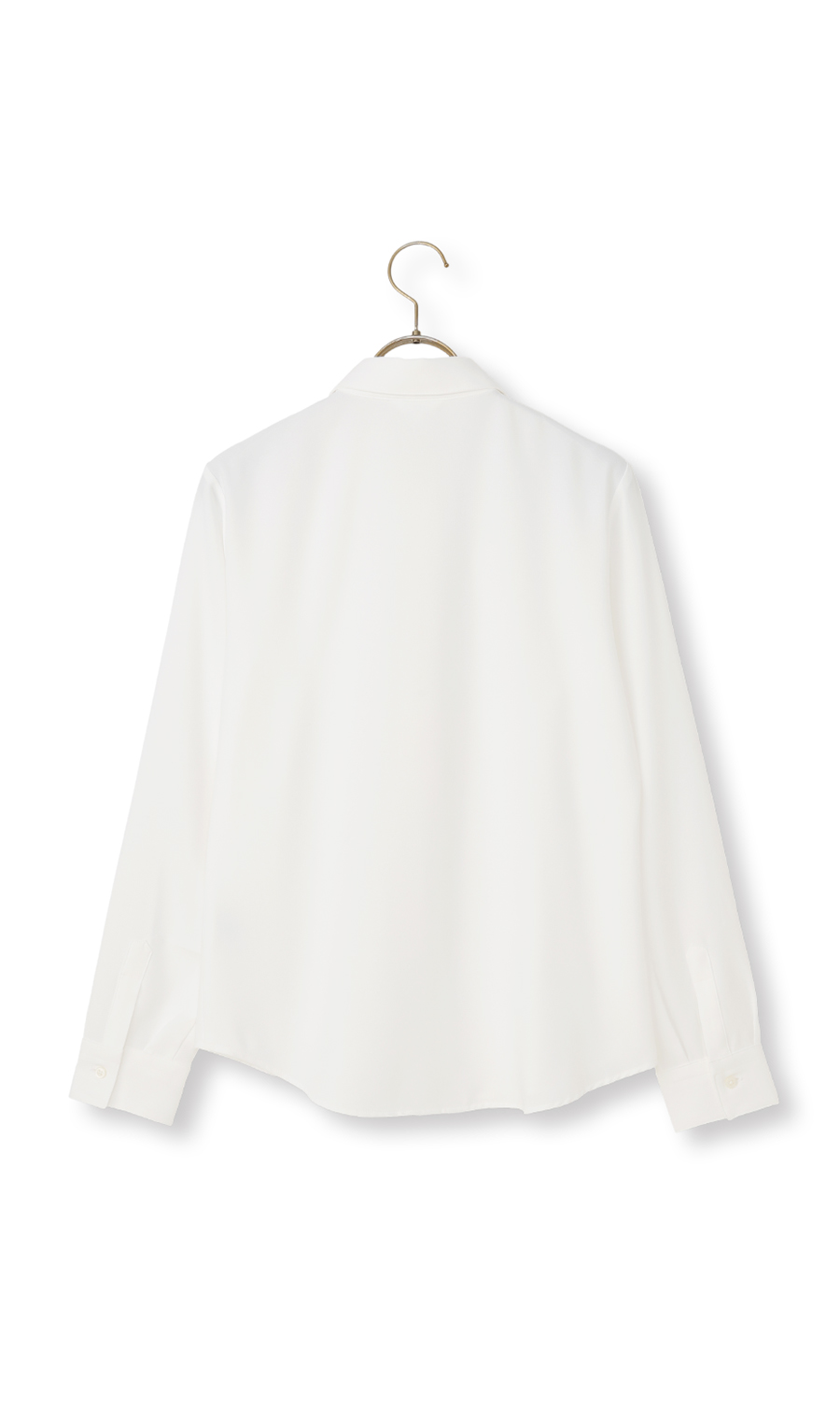 シャツ襟取り外しタイ付きブラウス【2WAY】【長袖】 ホワイト S