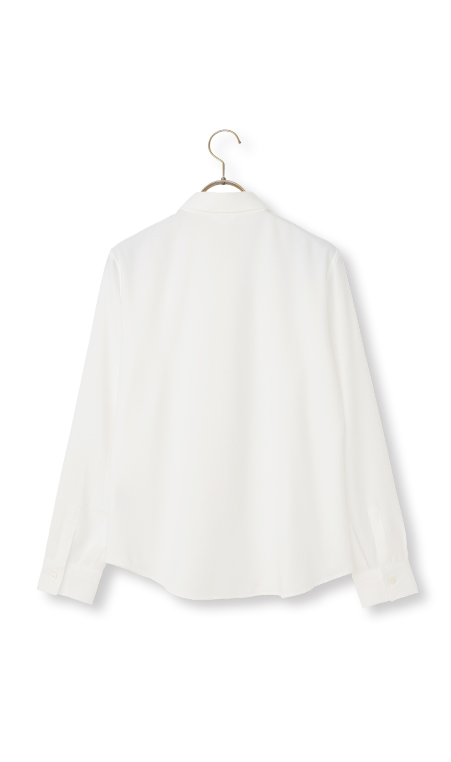 シャツ襟取り外しタイ付きブラウス【2WAY】【長袖】 ホワイト S