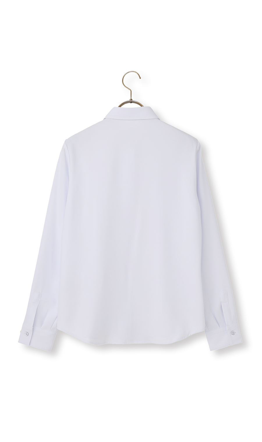 シャツ襟取り外しタイ付きブラウス【2WAY】【長袖】 サックス S