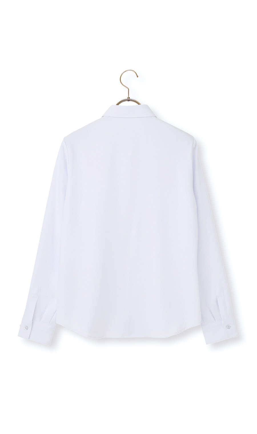 シャツ襟取り外しタイ付きブラウス【2WAY】【長袖】 サックス S