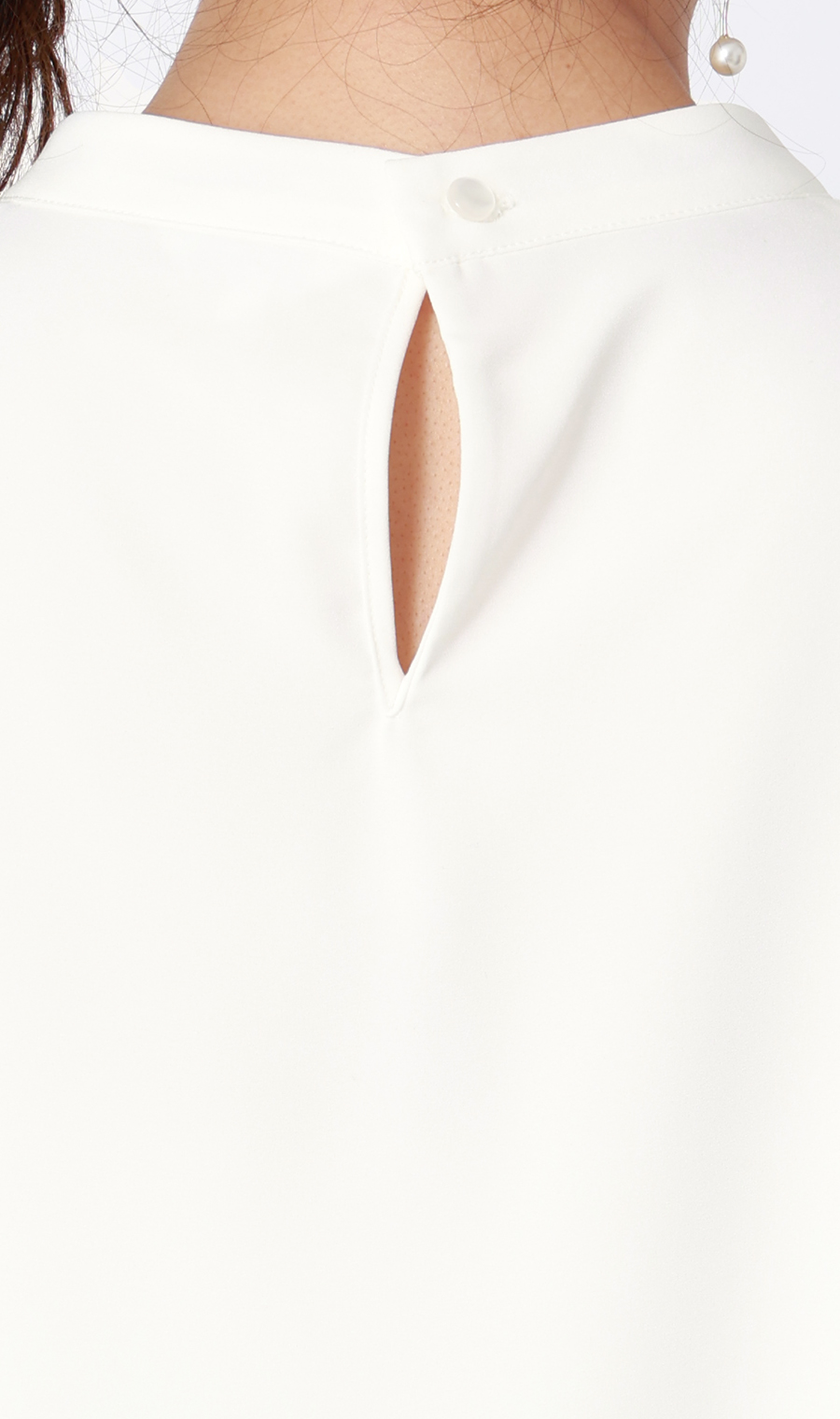 名品アクセサリー付きボウタイブラウス【4WAY】【長袖】 ホワイト S