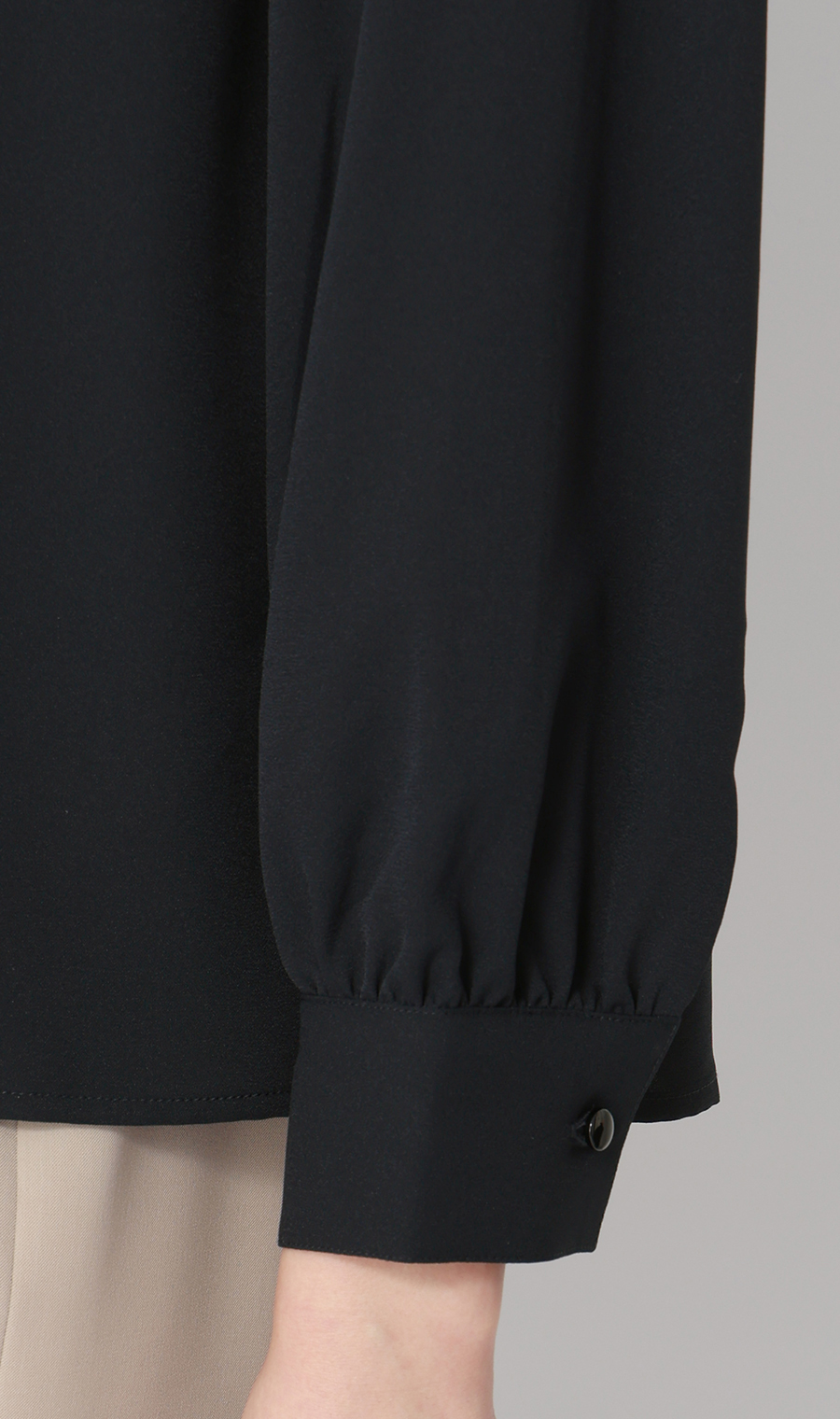 名品アクセサリー付きボウタイブラウス【4WAY】【長袖】 ネイビー S