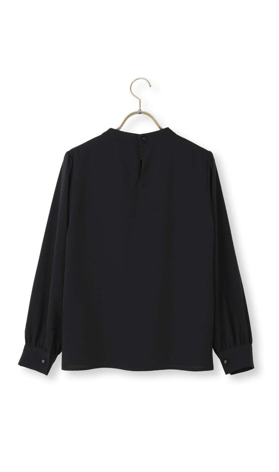 名品アクセサリー付きボウタイブラウス【4WAY】【長袖】 ネイビー S