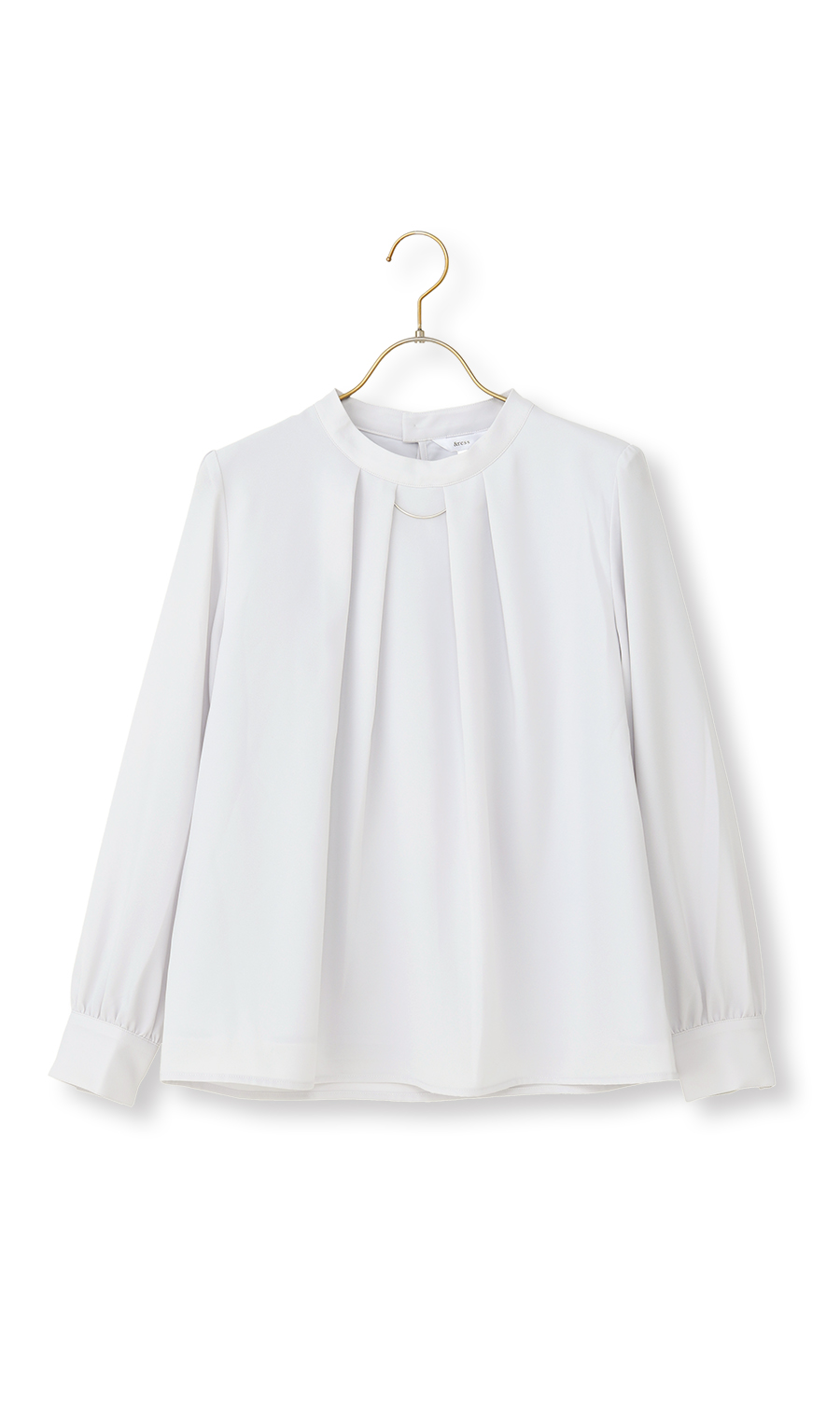 名品アクセサリー付きボウタイブラウス【4WAY】【長袖】 ライトグレー S