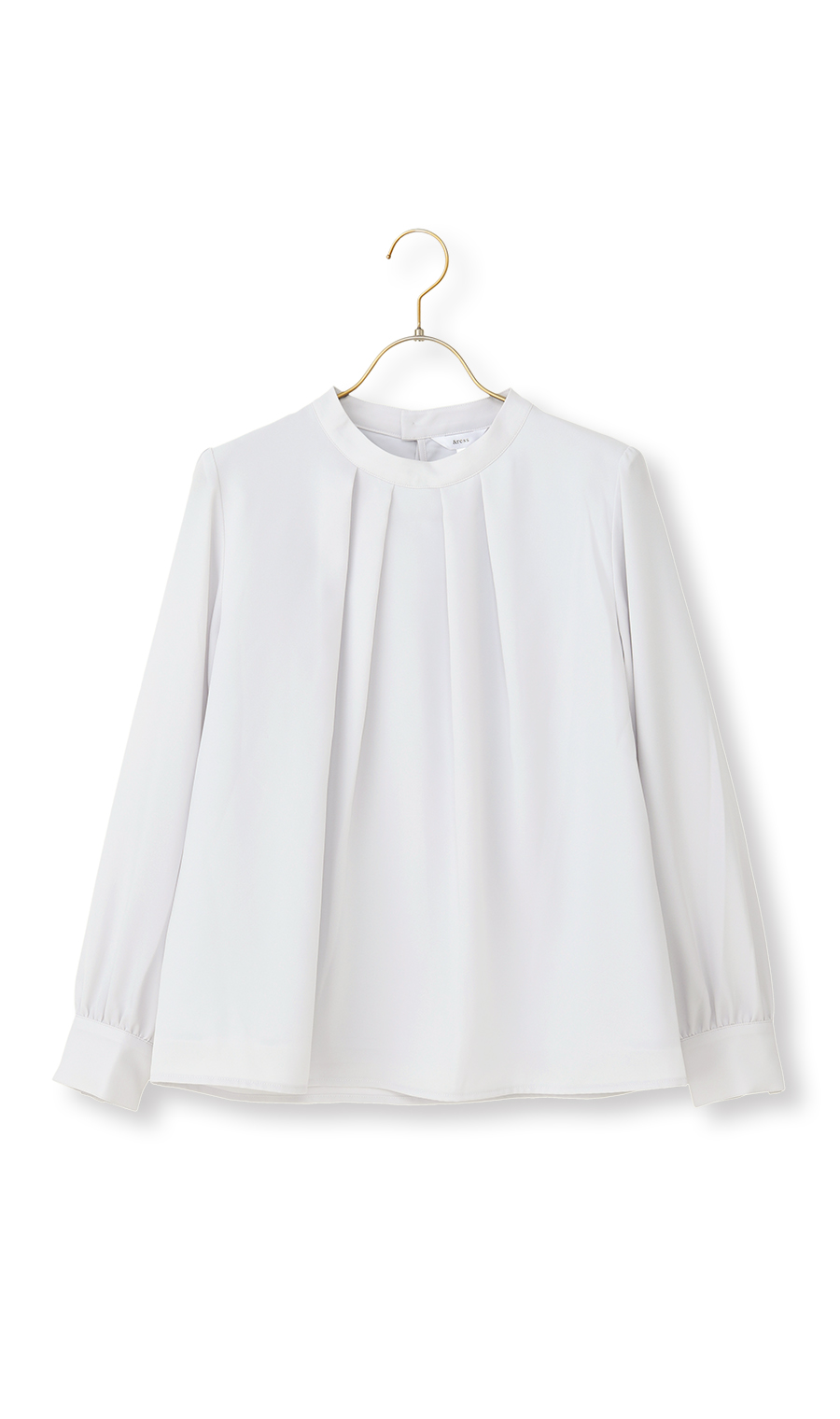 名品アクセサリー付きボウタイブラウス【4WAY】【長袖】 ライトグレー S