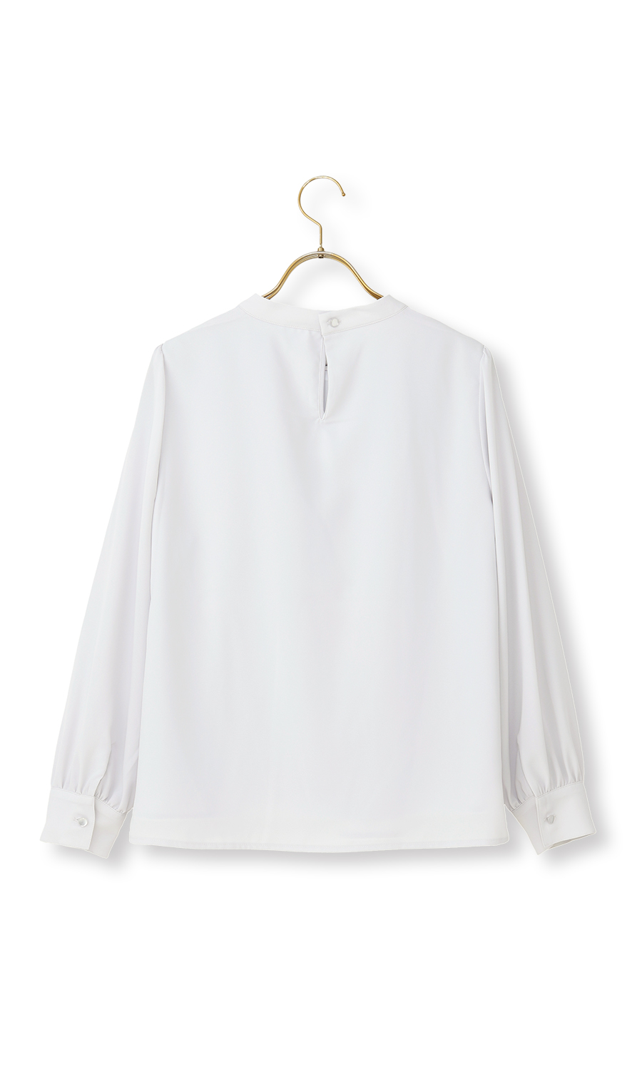 名品アクセサリー付きボウタイブラウス【4WAY】【長袖】 ライトグレー S