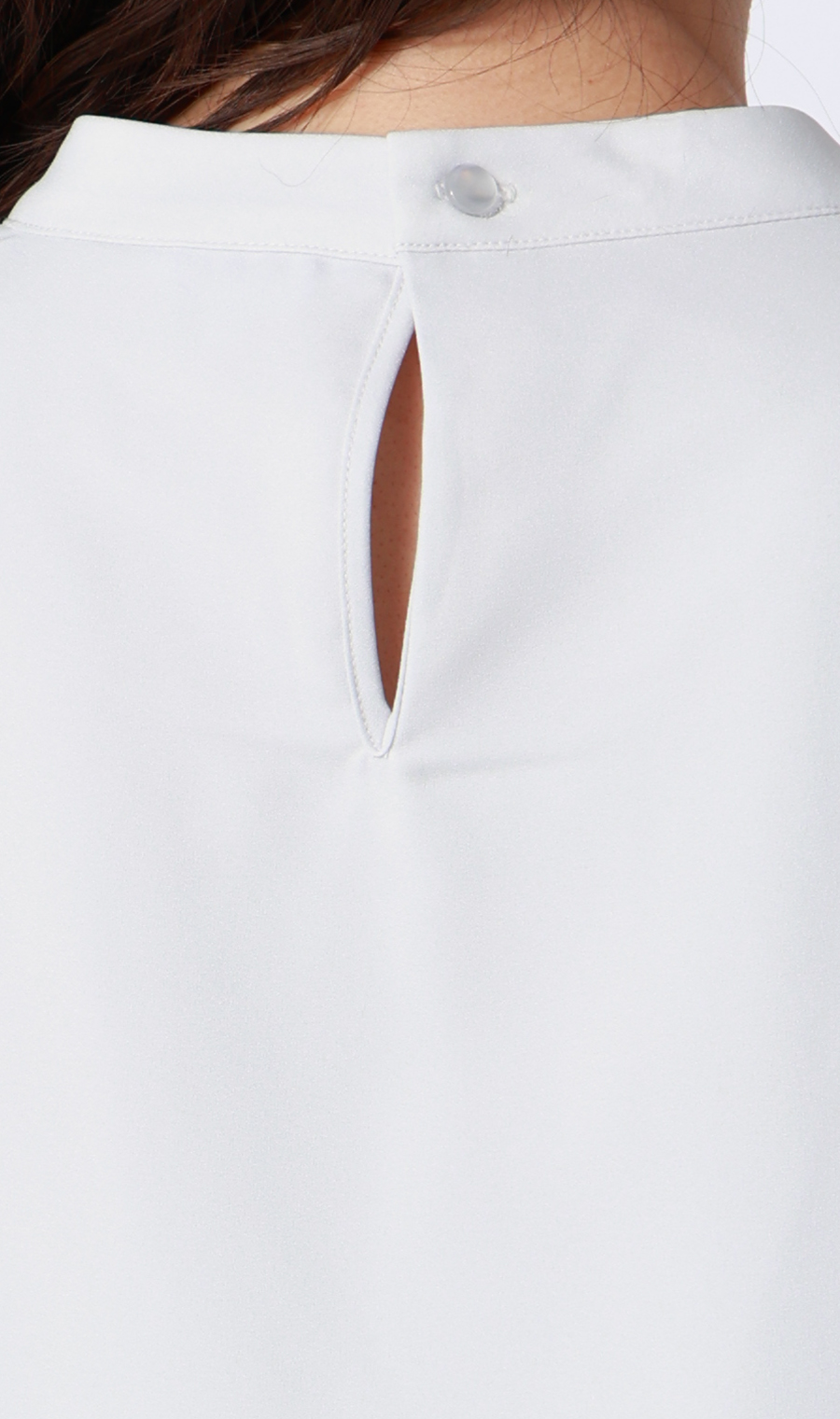 4-Way Bowtie Blouse with Accessory, Long Sleeve, Light Gray, Size S