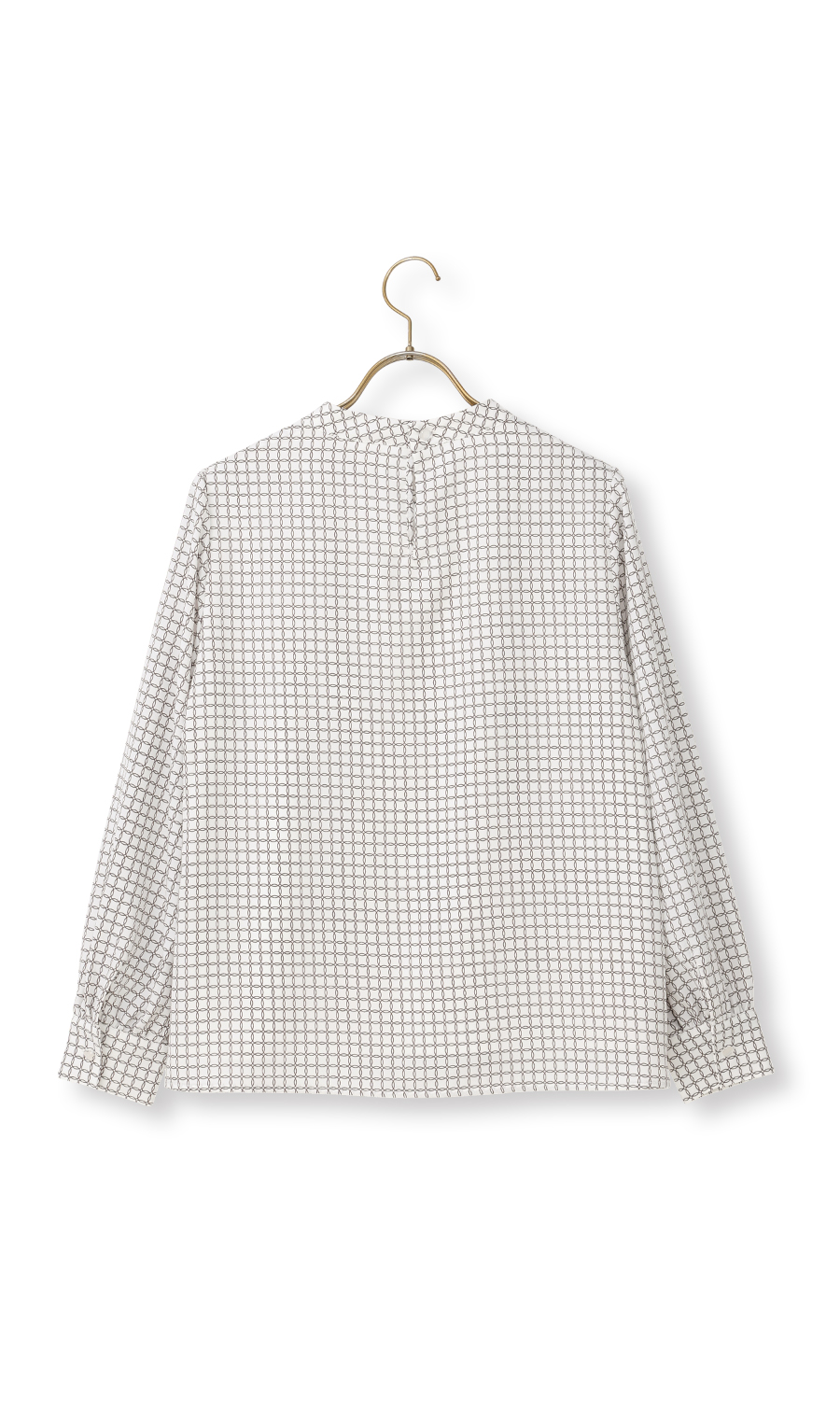 名品アクセサリー付きボウタイブラウス【4WAY】【長袖】 ブラウン S