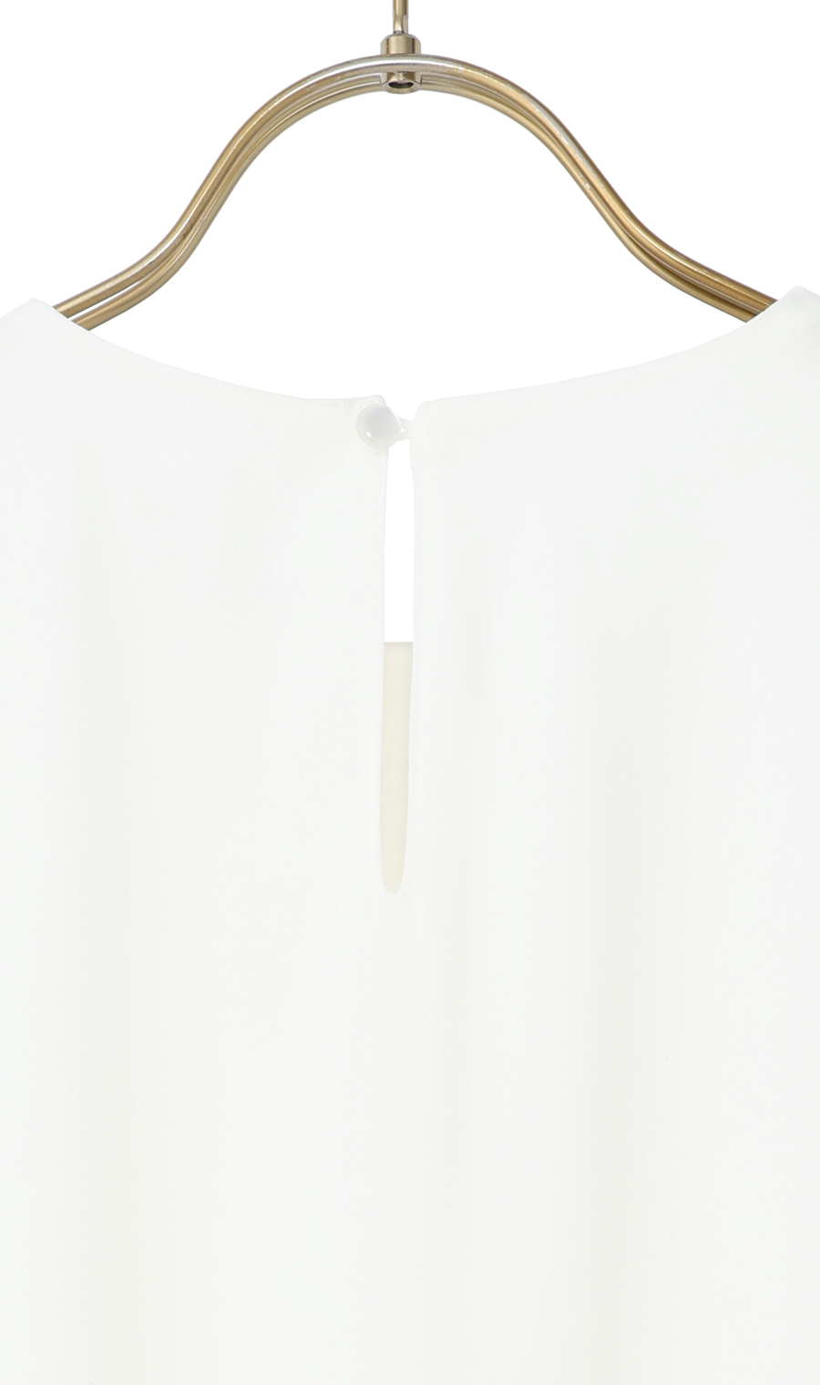 バルーンヘムブラウス【9分袖】 ホワイト S