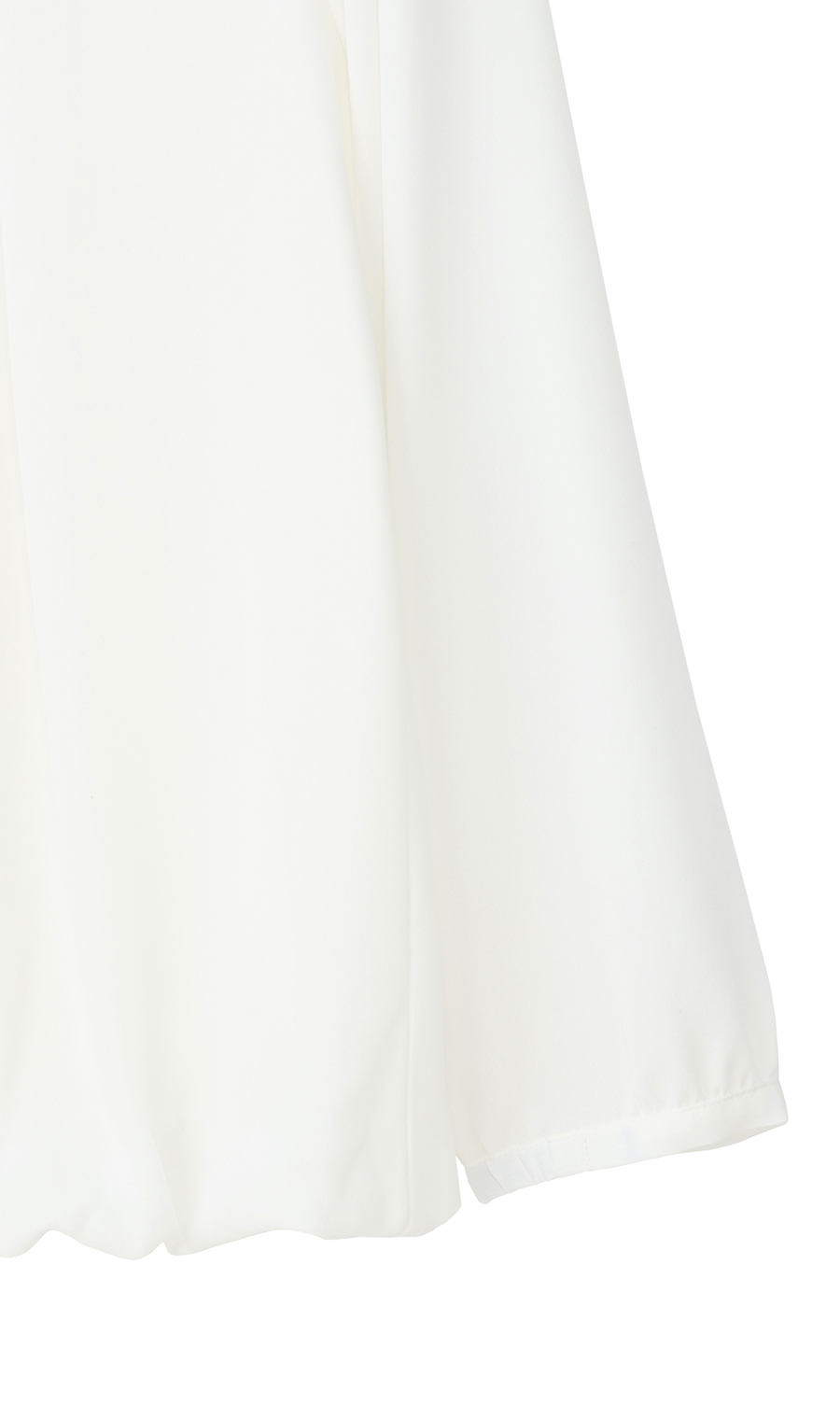 バルーンヘムブラウス【9分袖】 ホワイト S