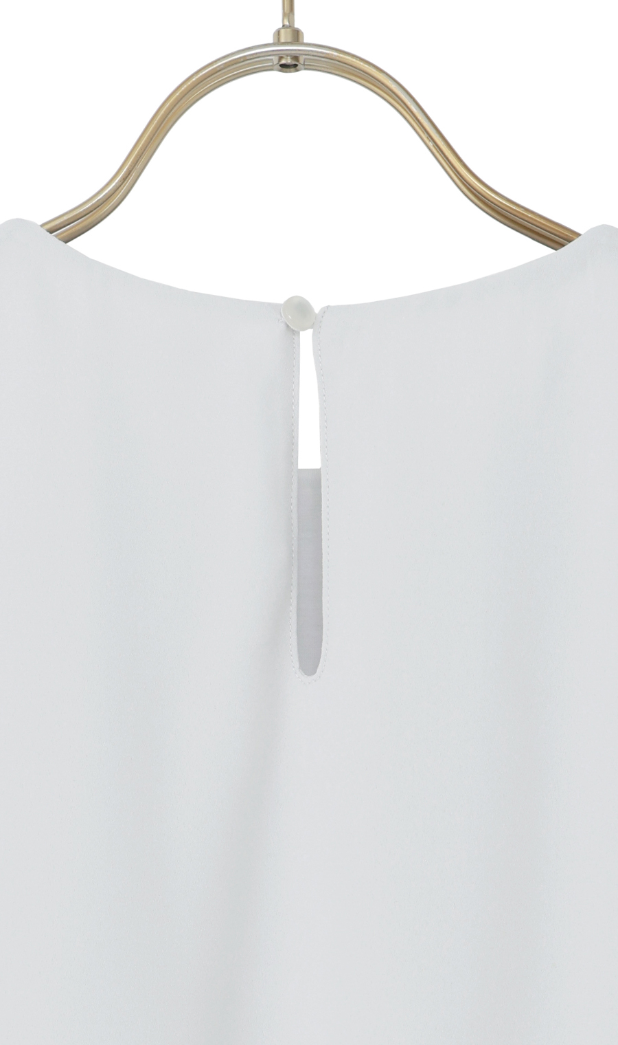 バルーンヘムブラウス【9分袖】 ライトグレー S