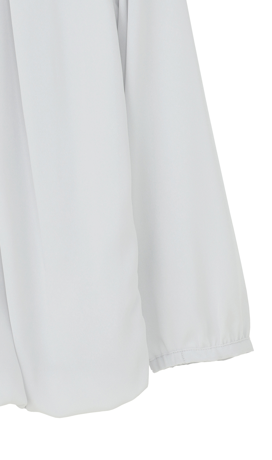 バルーンヘムブラウス【9分袖】 ライトグレー S