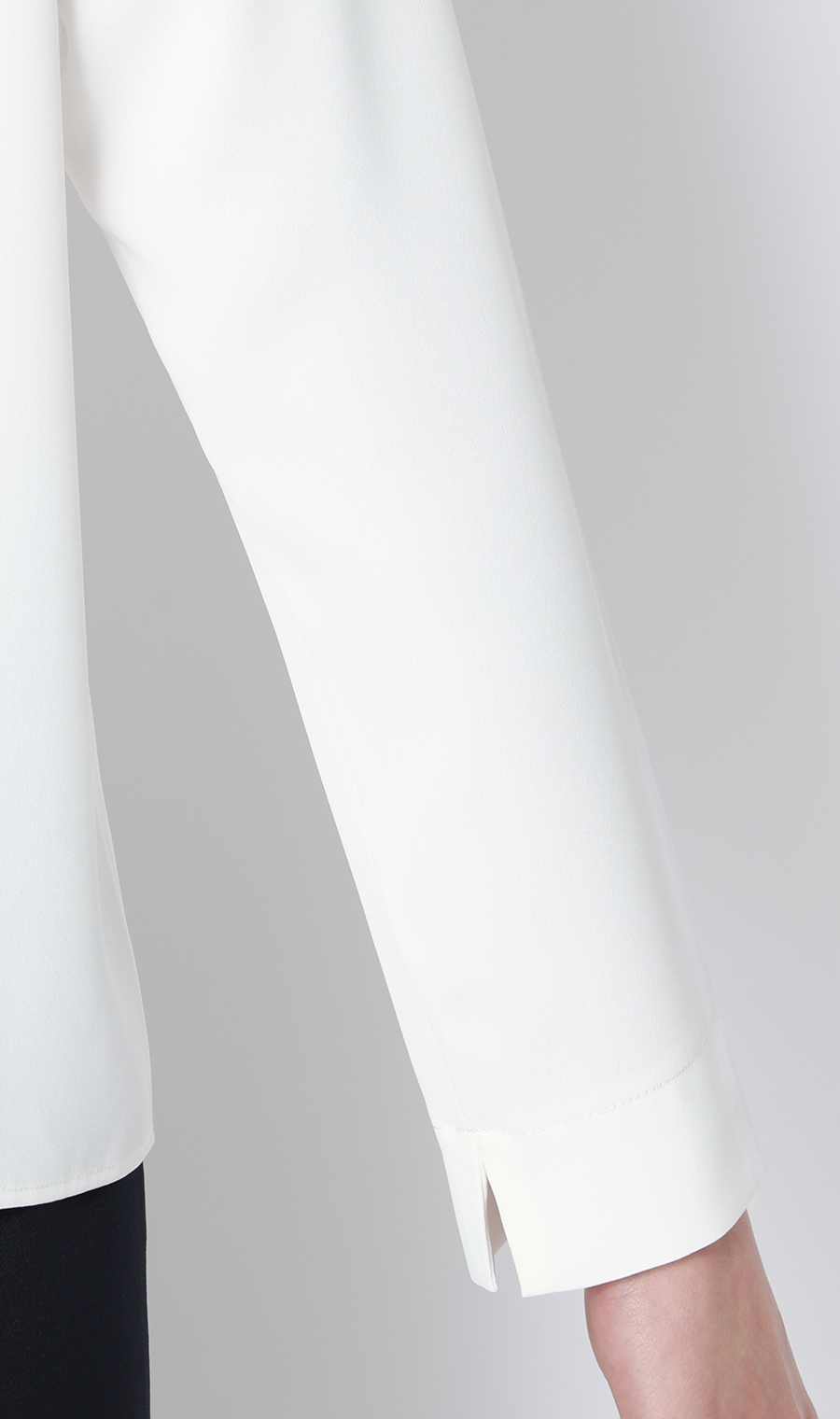 シフォンレイヤーブラウス【長袖】【2WAY】 ホワイト S