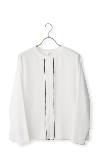 シフォンレイヤーブラウス【長袖】【2WAY】